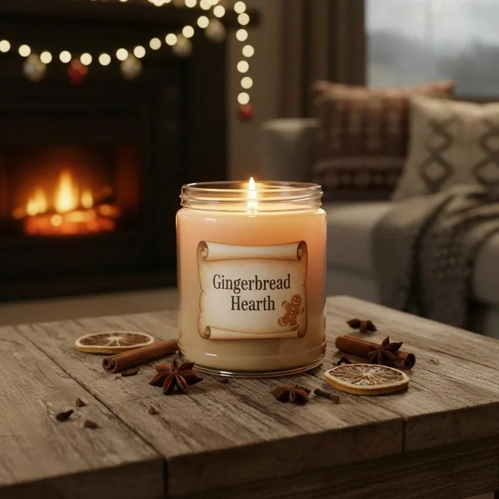 Warm Gingerbread Hearth